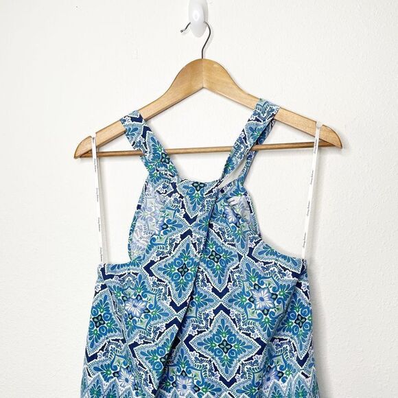 Tommy Bahama Women’s Halter Neck Blue Floral Tencel Linen Top Size XS - Picture 2 of 7
